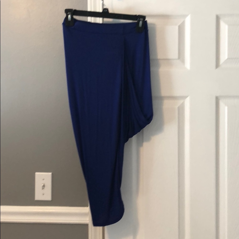Blue hi low skirt